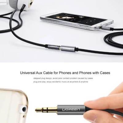 Ugreen UG10594AV118TK 2M màu Đen Cáp âm thanh 3.5mm nối dài - HÀNG CHÍNH HÃNG