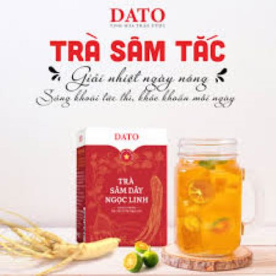 Trà sâm dây Ngọc Linh DATO 25 gói x2g, Trà túi lọc, Tăng cường sức khỏe, giảm căng thẳng, stress, ngăn ngừa ung thư