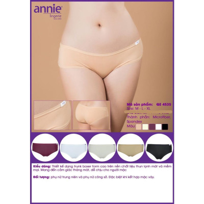 Mã QE 4535. Quần lót annie phom cao ôm dáng, chất thun mát lạnh