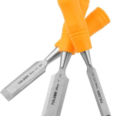 BỘ 3 ĐỤC GỖ CÁN NHỰA 3mm [(1/2 "), 19mm (3/4"), 25 mm (1 ")] TOLSEN 25380 - HÀNG CHÍNH HÃNG