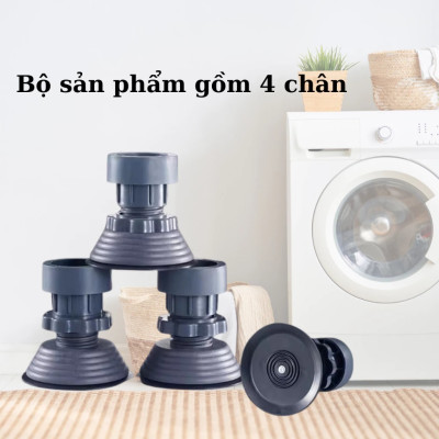 Bộ 04 chân đế cao su đa năng - HT SYS - Đế chống rung máy giặt - Đế chống ồn máy giặt, máy sấy,tủ lạnh, bàn ghế 