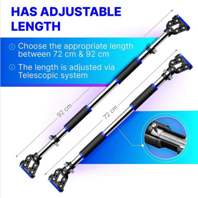 DODO Thanh xà đơn treo tường gắn cửa 2022 cao cấp chống xoay tùy chỉnh kích thước không cần vít phù hợp tập gym tại nhà