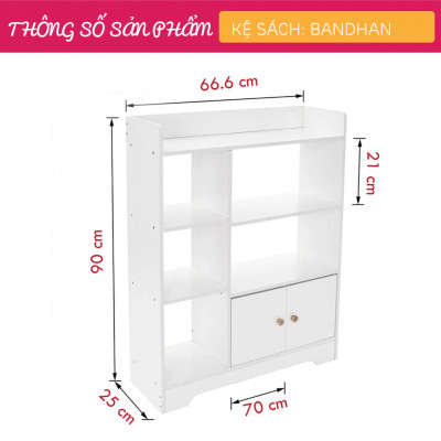 Giá đỡ sách gỗ công nghiệp cho gia đình SMLIFE Bandhan