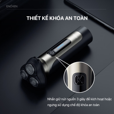 Máy Cạo Râu Enchen BlackStone8 Đầu cạo linh hoạt 3D Tốc độ nhanh, cạo sạch hơn - Hàng chính hãng