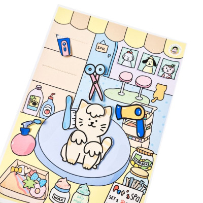 Bộ Đồ Chơi Tranh Tương Tác Cô Tiên Xanh - Tiệm Spa Thú Cưng