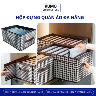 Hộp Vải Đựng Quần Áo 6 Ngăn Cao Cấp - Túi Đựng Quần Áo Có Nắp, Thiết Kế Gọn Gàng - HÀNG CHÍNH HÃNG MINIIN