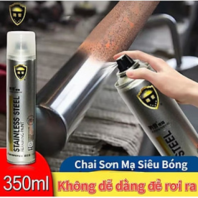CHAI SƠN XỊT SÁNG MẠ MÀU INOX XỊT TRANG TRÍ CHỊU NHIỆT CAO