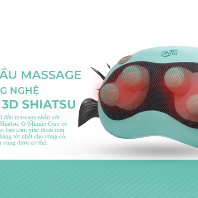 |GIÁ SỐC| Gối Massage nhiệt hồng ngoại G-Minnie Care| Công nghệ massage Shiatsu 3D | 1 Năm Bảo Hành