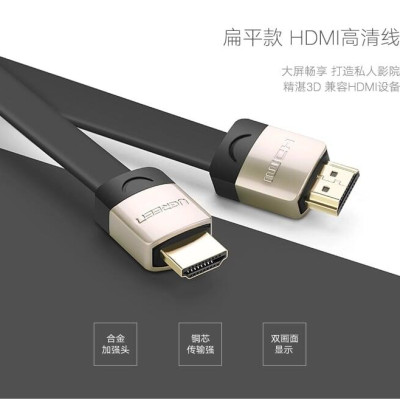 Ugreen UG10263HD123TK 5M màu Đen Cáp tín hiệu HDMI chuẩn 2.0 cáp dẹt đầu bọc hợp kim - HÀNG CHÍNH HÃNG