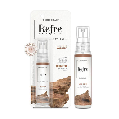 Xịt khử mùi chiết xuất thiên nhiên Refre Natural Woody Hương Gỗ 30ml