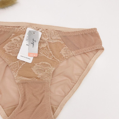 Quần Lót Nữ Ren Phối Lưới LUPERI LU3QL734 Bikini Cạp Vừa quần lót mềm mịn co giãn thoáng khí kháng khuẩn khử mùi rất tốt
