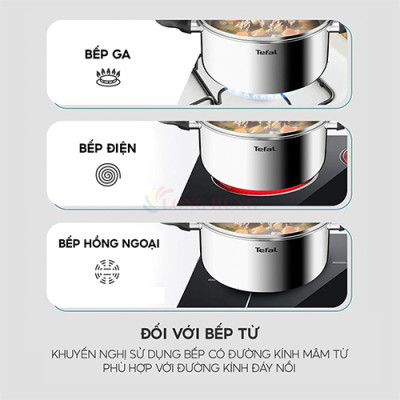 Nồi Inox Tefal Starter 20cm E3254495/24cm Tefal E3254695 - Hàng chính hãng