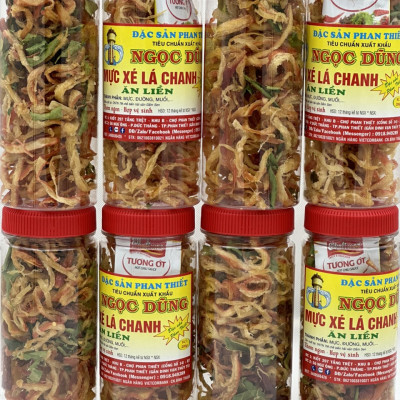 Đặc sản Phan Thiết - Mực Xé Lá Chanh Hộp 200 Gram Đã Chế Biến Ăn Liền Ngon Ơi Là Ngon. Hạn Sử Dụng 12 Tháng Kể Từ Ngày Đặt Hàng - OCOP 4 Sao