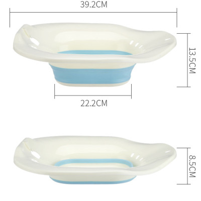 Chậu xông vùng kín sau sinh Song An Eco loại gấp gọn (chọn màu và vòi xịt)