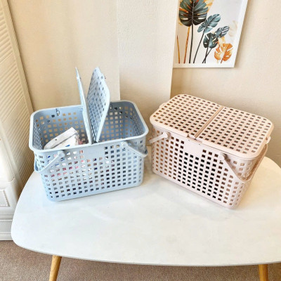 Giỏ đựng đồ sơ sinh làn nhựa đựng đồ cho mẹ đi sinh có nắp phong cách bắc âu MH(2608)