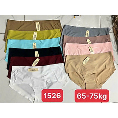 Combo 5 Quần lót nữ Su thông hơi trơn Big Size Vic 1526