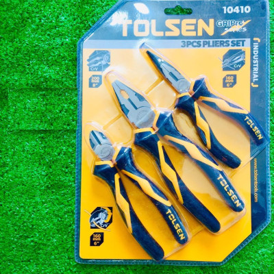 BỘ KÌM CẮT - RĂNG - NHỌN 3 CHI TIẾT (180MM,160MM,160MM) TOLSEN 10410 - HÀNG CHÍNH HÃNG