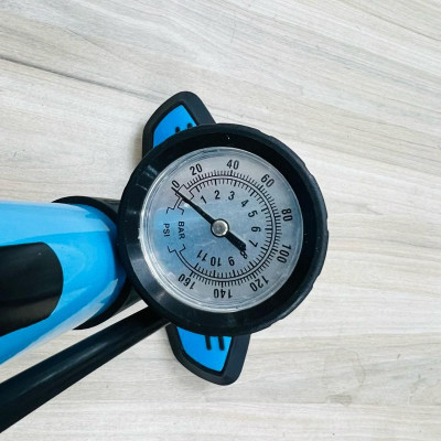 Bơm xe đạp, xe máy, ô tô thương hiệu Kirito nhật bản cao cấp mã 6038B - Bơm chân ngang KRT