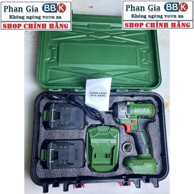 Máy Siết Bulong Pin AKUZA B350Pro Lực Siết 350N/m 21V - 2 Pin 10 Cell không chổi than - Bảo hành chính hãƞg