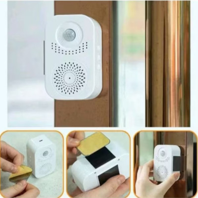 BỘ CHUÔNG CỬA BÁO KHÁCH KHÔNG DÂY CẢM BIẾN HỒNG NGOẠI GHI ÂM GIỌNG NÓI HÀNG CHUẨN