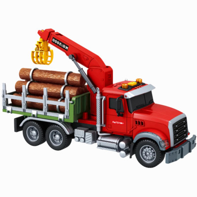 TOYSTAR  - 666-20R  Mô hình Xe vận chuyển gỗ (có cần cẩu) tỉ lệ 1:14, Xe ô tô đồ chơi cho bé