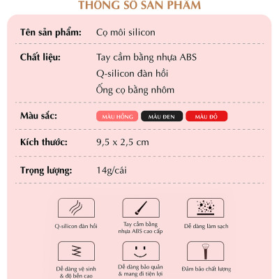 Cọ Trang Điểm Môi Đầu Silicon Thương Hiệu Keilei - Cho Màu Tự Nhiên & Không Nhòe & Gọn Nhẹ Tiện Dụng