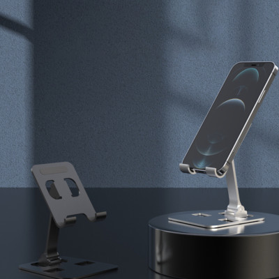 Giá kệ đỡ dành cho điện thoại máy tính bảng hợp kim nhôm siêu mỏng nhẹ gấp gọn điều chỉnh nhiều nấc độ cao K3 - Hàng chính hãng