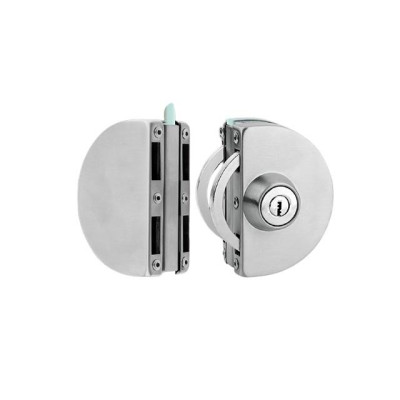Khóa Bán Nguyệt Inox Cho Cửa Kính Cường Lực Hiện Đại, Kính Thường, Lắp Đặt Không Phải Khoan Cắt Kính, Nhanh Chóng. Taky home 3205
