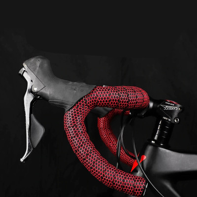 Bộ 2 Ruy Băng Quấn Silicon Ghi Đông Tay Cầm Chống Trơn Trượt Cho Xe Đạp Đua Thể Thao Đường Trường Thiết Kế Ba Chiều Tổ Ong Siêu Nhẹ Thoáng Khí Hút Mồ Hôi Cao Cấp Mai Lee