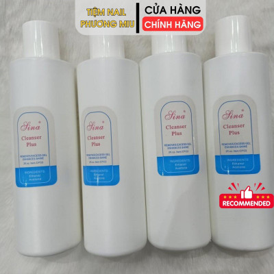 Nước Lau Gel Sina Chai 1000ml, Bền Thơm Dễ Sạch, Dung Dịch Phá Gel Cleanser Plus 1 Lít Làm Sạch Móng Nhanh Khô Cho Làm Nail Chuyên Nghiệp Cleansing