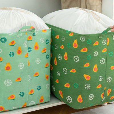 Túi Bạt Đựng Quần Áo Chăn Mền Chống Thấm Nước Sọt Đựng Đồ Gấp Gọn Đa Năng Cỡ Đại 60x45x20cm - Siêu To - Giao Mầu Ngẫu Nhiên