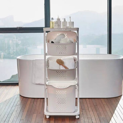 Kệ giỏ đựng đồ đa năng 2 T / 3 Tầng có bánh xe tiện lợi cao cấp