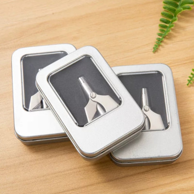 ( Hàng Cao Cấp ) Dụng Cụ Máy Cắt Tỉa Lông Mũi Thép Không Rỉ , Nhỏ Gọn Tiện Dụng , Dễ Dàng Vệ Sinh ( tặng bộ chổi vệ sinh nội địa nhật mini )