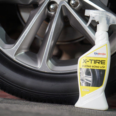 DUNG DỊCH DƯỠNG VÀ LÀM MỚI, LÀM ĐEN LỐP Ô TÔ, XE MÁY EKOKEMIKA X-TIRE 600ML DÀNH CHO CHỦ XE