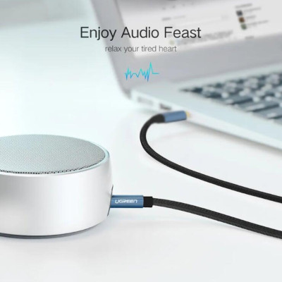 Ugreen UG10688AV112TK 3M màu Xanh Cáp âm thanh 2 đầu 3.5mm dương - HÀNG CHÍNH HÃNG