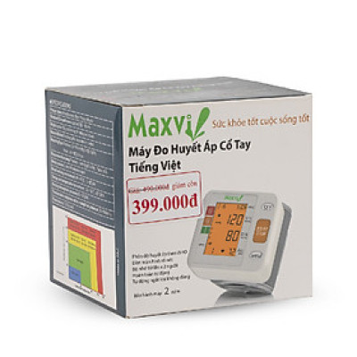 Máy đo huyết áp cổ tay kỹ thuật số Tiếng Việt - Maxvi BSX312 (X3)