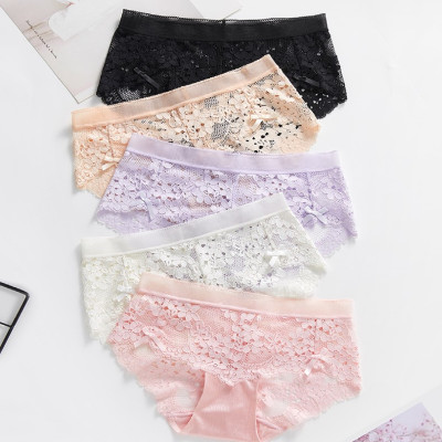 Combo 05 Quần Lót Nữ Ren Hoa Nhí Hàng Cao Cấp (Giao màu ngẫu nhiên)