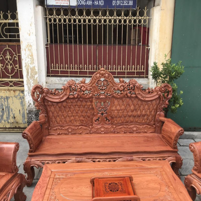 Bộ Bàn Ghế Hoàng Gia Gỗ Hương Đá
