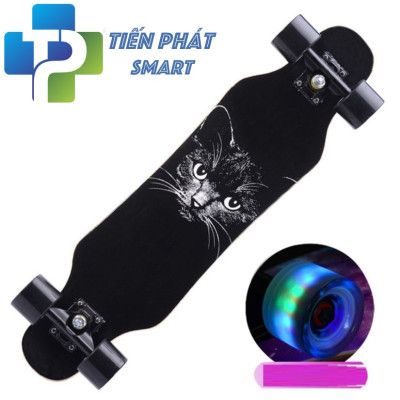 Ván trượt Phát Sáng Dài 80*20cm Thể Thao Mặt Nhám Mẫu LONGBOARD Cao Cấp 