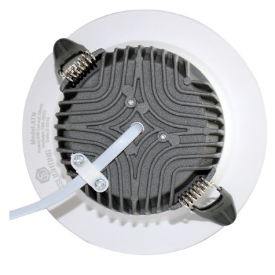 Đèn âm trần mới 8W vành trắng có chỉ - 3 màu a/s - GSATN/TC