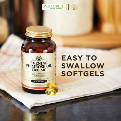 [CHÍNH HÃNG][SALE 50% DATE GẦN] Viên Uống Điều Hòa Nội Tiết Tố Nữ Solgar Tinh Dầu Hoa Anh Thảo Evening Primrose Oil 1300mg Mỹ (Hộp 60 Viên)