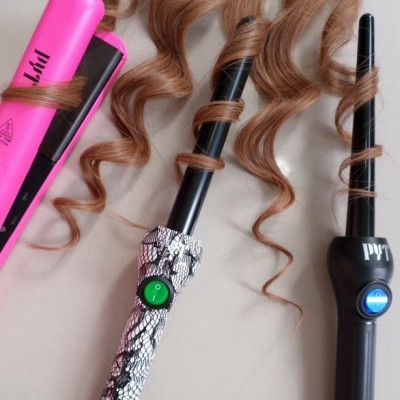 Máy Uốn Tóc PYT Clip Free Curling Wand 19mm - Công Nghệ Nhiệt Ngoại Xa - Họa Tiết Ren - Tặng Kèm Găng Tay Chịu Nhiệt