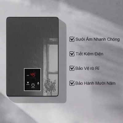 Máy Nước Nóng Trực Tiếp Màn Hình LCD – An Toàn Chống Giật, Cảm Biến Nhiệt, Kèm Vòi Sen Đẹp
