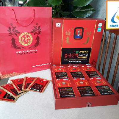 Nước Hồng Sâm Hàn Quốc 6 Năm Tuổi - MYEONG KI SAM - Hàng Nội Địa Nhập Khẩu Chính Hãng - Hàm Lượng Hồng Sâm 9,9% - Hộp 30 Gói x 70ml