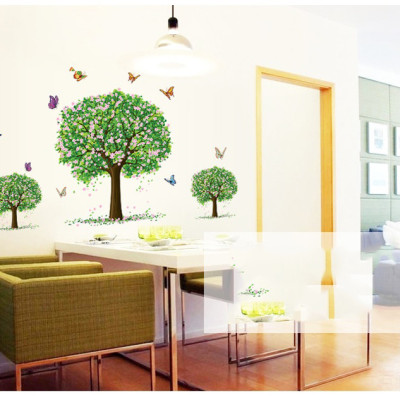 Decal Ba cây xanh mùa xuân Amy  DCX053 (70 x 115 cm)