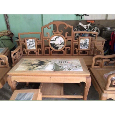 Bộ Bàn Ghế Gỗ Phòng Khách Móc Mỏ Gỗ Gụ