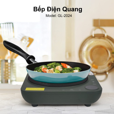 Bếp Điện Quang Gali GL-2024. Không kén nồi, dùng cho các loại nồi đáy bằng. Hàng chính hãng bảo hành 12 tháng
