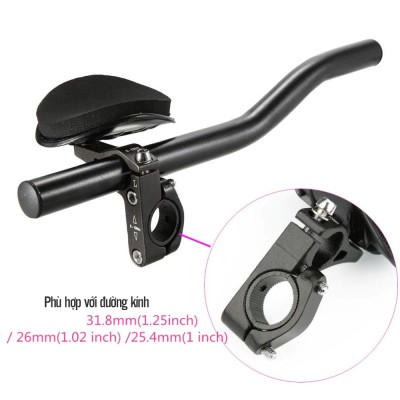 Tay Càng Chống Mỏi, Tay Càng Nghỉ Gắn Ghi Đông Xe Đạp Thể Thao Đua Hợp Kim Nhôm Trọng Lượng Nhẹ (Dài 34cm) Mai Lee
