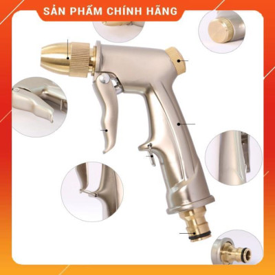 ️ Bộ dây vòi xịt nước rửa xe, tưới cây , tăng áp 3 lần, loại 7m, 10m 206701-1 đầu đồng,cút