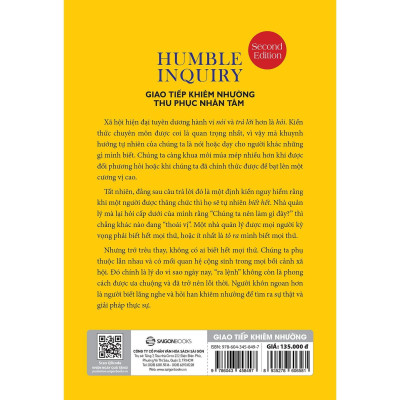 Sách - Giao Tiếp Khiêm Nhường - Thu Phục Nhân Tâm - Edgar H. Schein & Peter A. Schein - Saigon Books